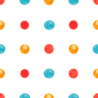 Abstract circles in a multicolor seamless watercolor pattern, hand-painted with a brush, create a textured polka dot effect. This design used for sale banners, posters, labels, or gift wrapping paper png