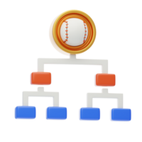 Baseball Tournament 3D Icon Illustration png