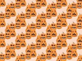 halloween pumpkin pattern organic vector