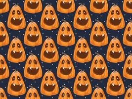 halloween pumpkin pattern flat vector