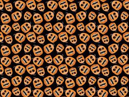halloween pumpkin pattern food vector