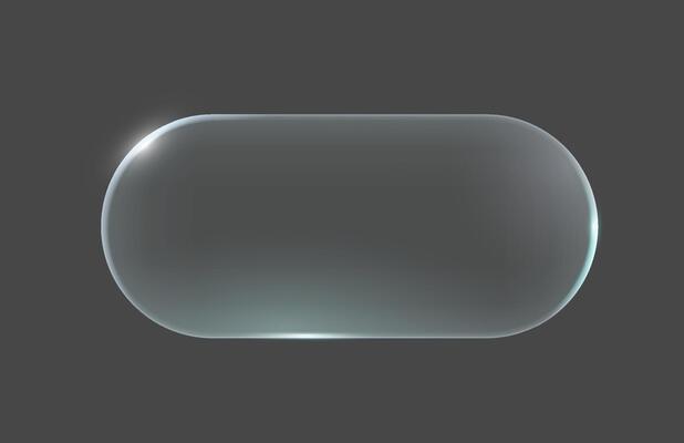 Glossy capsule design with soft reflections on a dark background. Modern, sleek style great for technology interfaces or futuristic concepts.