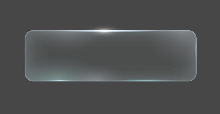 frosted glass rectangle in glassmorphism style. Set against a dark background. Ideal for modern UI design elements and minimalist layouts.