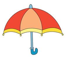 Funny umbrella isolated on white background vector