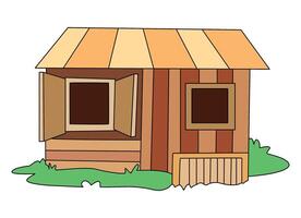 Horse house farm isolated on white background vector