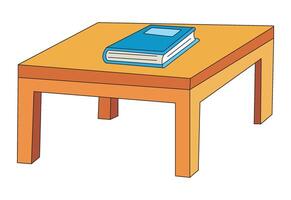 A book placed on a table vector