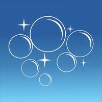 clear shiny soap bubbles vector