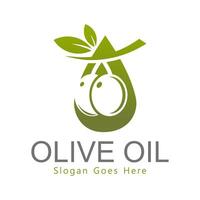 green olive oil abstract logo vector