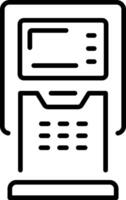 An outline style icon depicting atm machine vector
