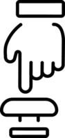 A linear style icon representing panic button vector