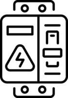 A line style icon showing circuit breaker vector