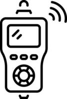 A line style icon showing gas detector vector