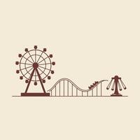 Amusement park logo design vector