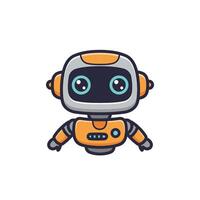 Robot logo design vector