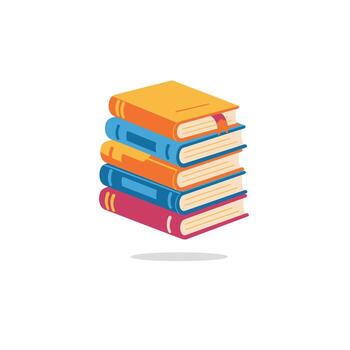 Stack of books logo design on a white background vector