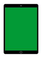 Tablet Computer Silhouette With Green Screen, can use for Logo Gram, Mock Up, Framework, Apps, Footage Edit, Pictogram, Image, Simulation, Background or Graphic Design Element. png