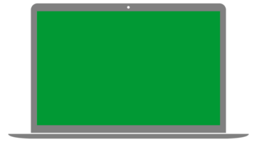 Silhouette of the Laptop with green screen, can use for Sign, Icon, Symbol, Apps, Pictogram, Website, Logo Gram, Art Illustration or Graphic Design Element png