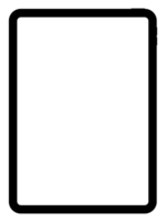 Tablet Computer Silhouette With White Screen, can use for Mock Up, Framework, Simulation, Logo Gram, Apps, Pictogram, Footage Edit, Image, Background, etc. png