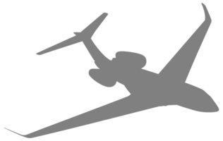 Silhouette of the Private Jet, Aircraft, Aeroplane, can use for Logo Gram, Pictogram, Apps, Website, or Graphic Design Element. Flat Style png