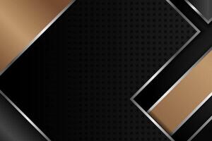 Black and gold geometric background vector