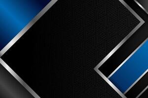 Geometric blue and black background design vector