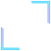Blue and purple corner frame on a transparent background png