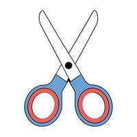 scissors on white background vector