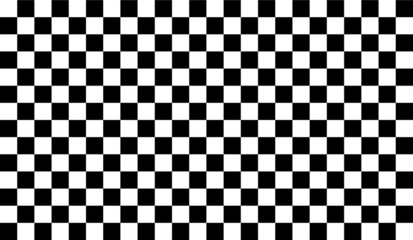 Black and white checker pattern, race flag checkered chessboard, grid, mesh seamless texture background. Grid geometric square shape retro mosaic psychedelic pattern. vector