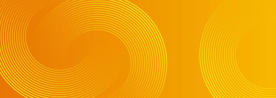 Abstract orange yellow gradient background, glowing geometric circle lines pattern, Modern futuristic concept texture design template, suite for banner, poster, cover, flyer, brochure, and website.