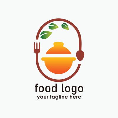 elegant food logo design template, restaurant vintage design , food icon design