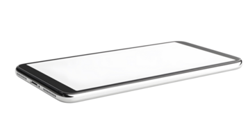 A modern smartphone displayed at an angle. png