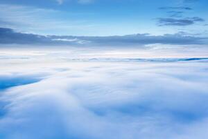 Aerial View of Soft Blue and White Cloudscape photo