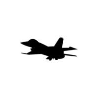 Silhouette of the Jet Fighter, Fighter aircraft are military aircraft designed primarily for air-to-air combat, can use for Logo Gram, Pictogram, Website or Graphic Design Element. Color Editable vector