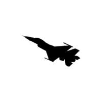 Silhouette Jet Fighter, Fighter aircraft are military aircraft designed primarily for air-to-air combat, can use for Logo Gram, Pictogram, Website or Graphic Design Element. Color Editable vector