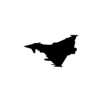 Silhouette Jet Fighter, Fighter aircraft are military aircraft designed primarily for air-to-air combat, can use for Logo Gram, Pictogram, Website or Graphic Design Element. Size Editable vector