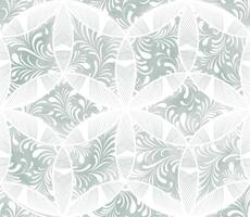 Floral arabesque line winter snow lace seamless pattern. Abstract ornamental flourish leaves texture. Artistic organic shape geometric winter white holiday decor vector