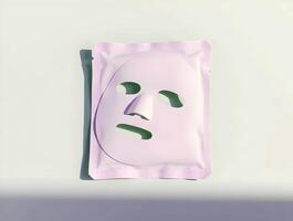 A sheet mask with a face on it photo