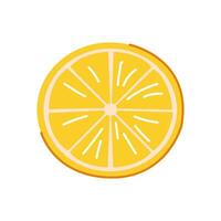 Slice of fresh lemon vector