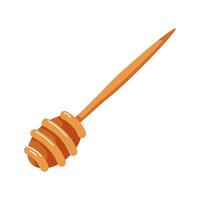 Honey dipper tool for serving vector