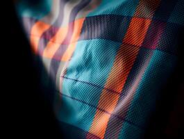 Vibrant Plaid Textile Abstract Texture Design photo