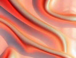 Peach and Coral Silk Fabric Texture Elegant Draped Waves Soft Hues Luxurious Textile Background photo