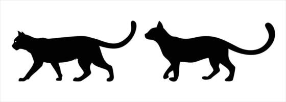 Walking Cat Silhouette Design for Stickers, Cut Files, and Decorations vector