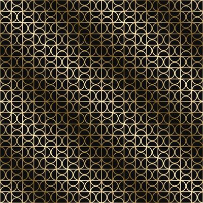 golden seamless ornamental luxury geometri pattern - outline art deco rich design. Repeatable elegant royal background. Symmetry endless print
