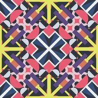 Colorful abstract geometric background. Seamless bright creative pattern with shapes. Decorative mosaic vibrant endless modern texture vector