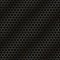 golden seamless ornamental luxury geometric hexagon pattern - outline design. Repeatable elegant background. Symmetry endless print vector