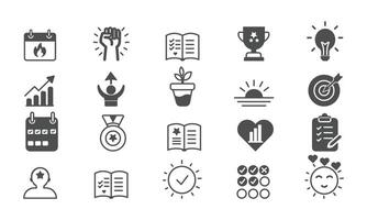 Personal Growth and Wellness Relaxation Symbols vector