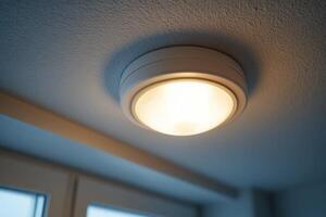 A ceiling light is shown in a room photo