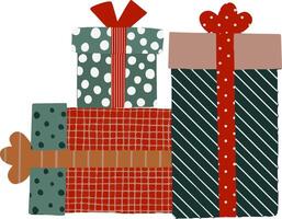 colorful gift boxes with ribbons vector