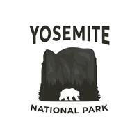 yosemite forest park vintage logo minimalist illustration design, yosemite adventure symbol design vector