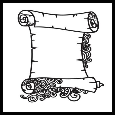 Hand drawn scroll doodle pencil strokes style